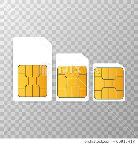 Vector Mobile Cellular Phone Sim Card Chip - Stock Illustration ...