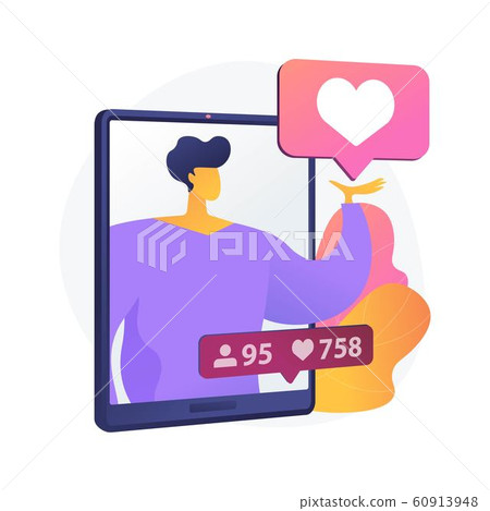 Social network profile vector concept metaphor. 60913948