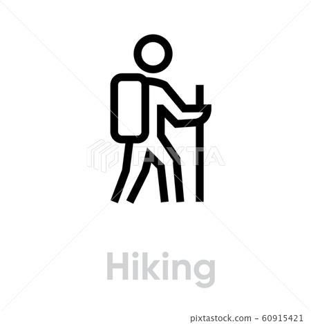 Hiking activity icon 60915421