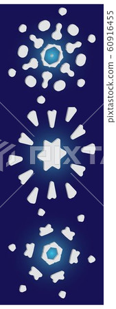 Set of christmas paper snowflakes on blue Set of christmas paper snowflakes on blue 60916455