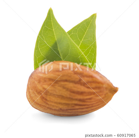 Almonds an isolated on white background 60917065