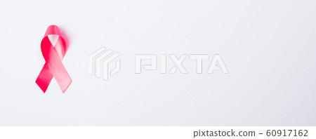 Breast cancer month concept, flat lay top view, 60917162