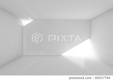 Abstract empty white interior with illuminated - Stock Illustration ...