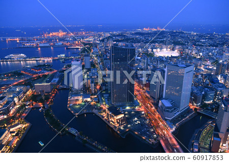 Yokohama cityscape in Japan Overlooking the city of Yokohama 60917853