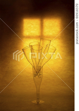 Still life with glasses on a background of a 60918370