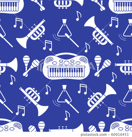 Seamless pattern Musical instruments Toys for kids 60918451