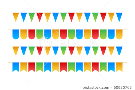 Birthday party invitation banners. Set of flag 60920762