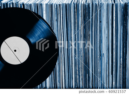 Vinyl record on a collection of albums 60921537