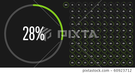 Set of circle percentage diagrams from 0 to 100 60923712