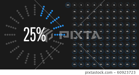 Set of circle percentage diagrams from 0 to 100 Set of circle percentage diagrams from 0 to 100 60923723