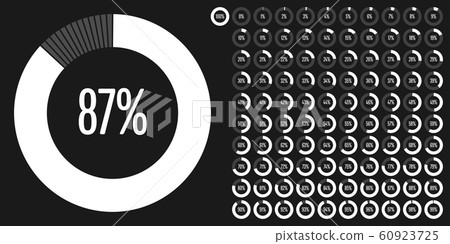 Set of circle percentage diagrams from 0 to 100 Set of circle percentage diagrams from 0 to 100 60923725
