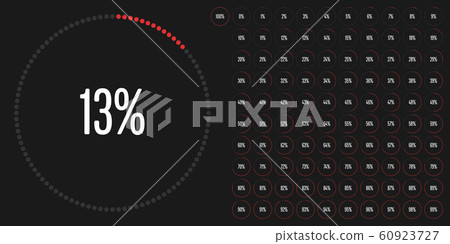 Set of circle percentage diagrams from 0 to 100 Set of circle percentage diagrams from 0 to 100 60923727