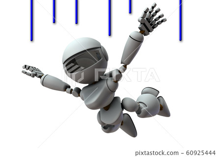 AI robot suddenly descending AI robot suddenly descending 60925444