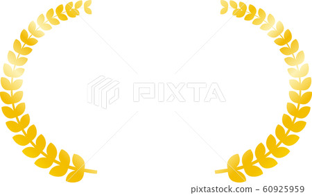 Laurel wide horizontal award ceremony frame ranking illustration 60925959