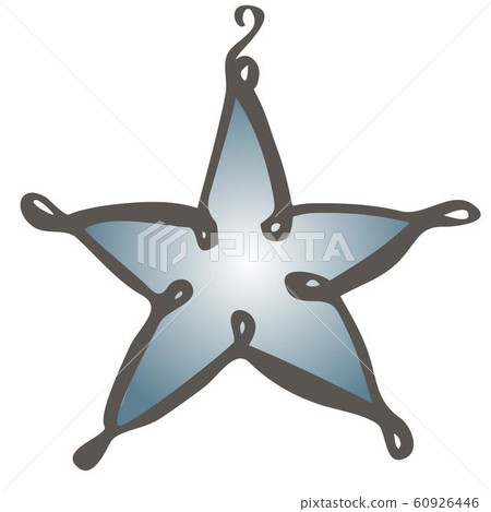 Vector isolated hand draw Christmas toy star on a white background Vector isolated hand draw Christmas toy star on a white background 60926446