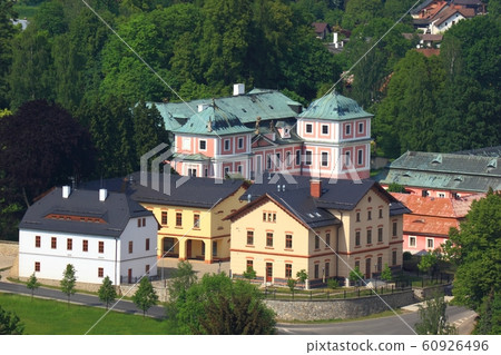 Landscape of chateau in Sloup View from above at Sloup with castle in Czech Republic 60926496