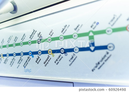 Bangkok Skytrain (BTS) route map 60926498