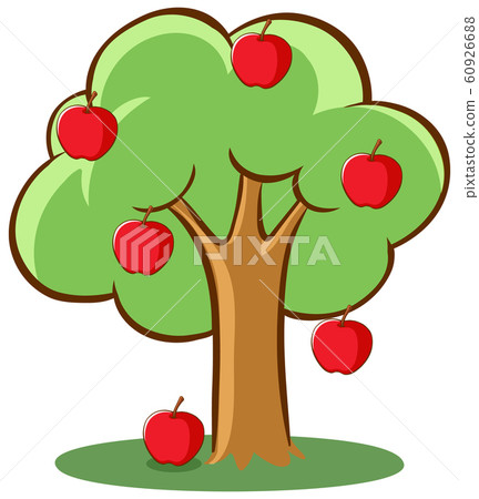 Apple tree on white background 60926688