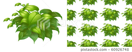 Seamless background design with green leaves 60926748