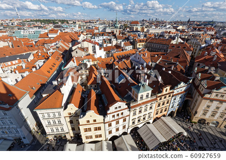 Prague city view Old Town Hall 景色 View from clock tower Prague city view Old Town Hall 景色 View from clock tower 60927659