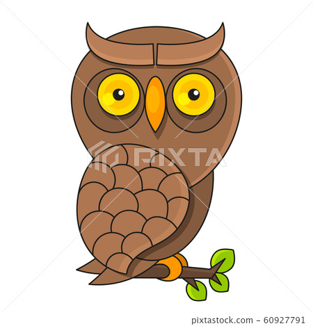 Owl Isolated On White Background Suitable For - Stock Illustration ...