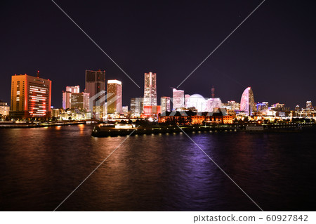 日本橫濱城市景觀的視圖橫濱港未來21 = 2019年12月27日 60927842