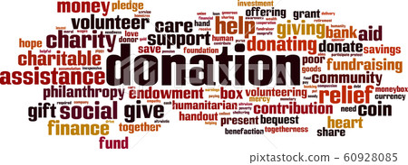 Donation word cloud - Stock Illustration [60928085] - PIXTA