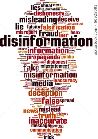Disinformation word cloud 60928093