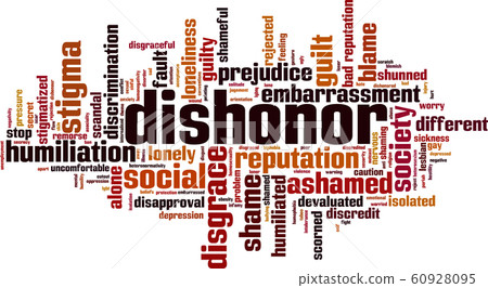 Dishonor word cloud Dishonor word cloud 60928095