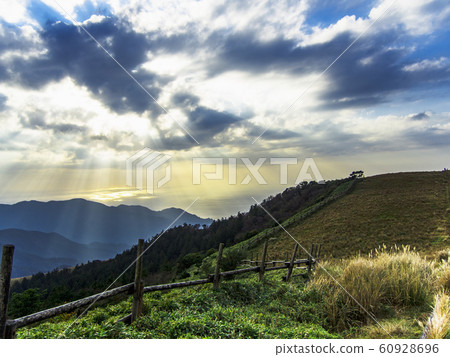 [Izu Peninsula, Shizuoka Prefecture] Evening view from the footpath of the Izusan Ridge Line [Near Autumn and Nishina Pass] 60928696
