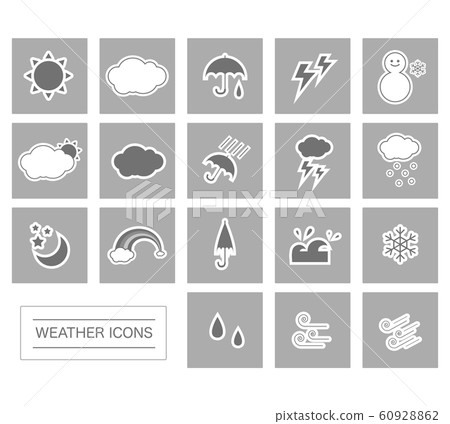 Weather Icon Set Square frame 3 Weather Icon Set Square frame 3 60928862