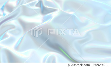 3D render beautiful folds of white silk in full screen, like a beautiful clean fabric background. Simple soft background with smooth folds like waves on a liquid surface. Nacre 92 60929609