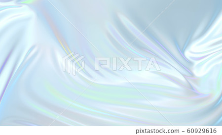 3D render beautiful folds of white silk in full screen, like a beautiful clean fabric background. Simple soft background with smooth folds like waves on a liquid surface. Nacre 86 60929616