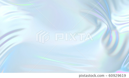 3D render beautiful folds of white silk in full screen, like a beautiful clean fabric background. Simple soft background with smooth folds like waves on a liquid surface. Nacre 85 60929619