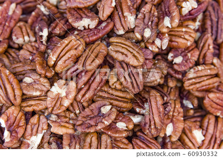 Shelled pecan nutsbackground, food, fruit, 60930332