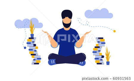 Time to health vector mind work meditation body 60931563