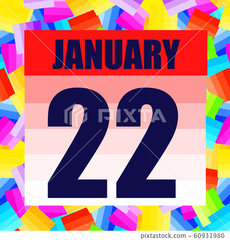 January 22 icon. For planning important day. Banner for holidays and special days. January 22 icon. For planning important day. Banner for holidays and special days. 60931980