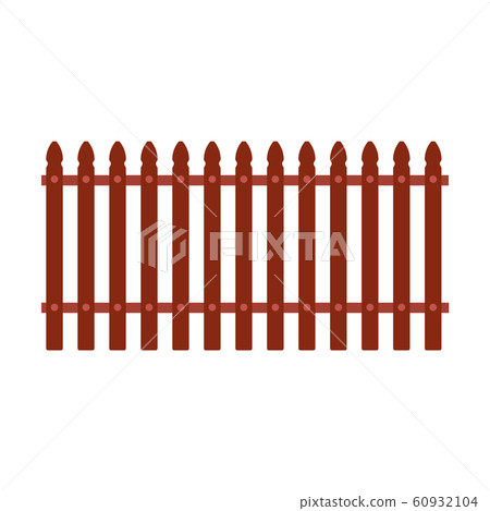 Fence vector icon wooden illustration isolated Fence vector icon wooden illustration isolated 60932104