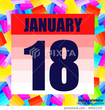 January 18 icon. For planning important day. Banner for holidays and special days. Vector. January 18 icon. For planning important day. Banner for holidays and special days. Vector. 60932107