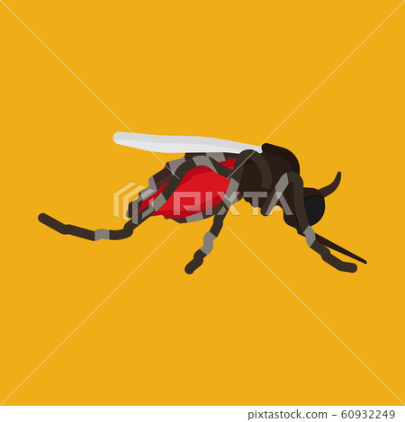 Mosquito insect vector icon animal bite. Isolated 60932249