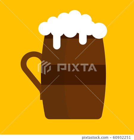 Beer mug vector icon alcohol drink illustration. 60932251