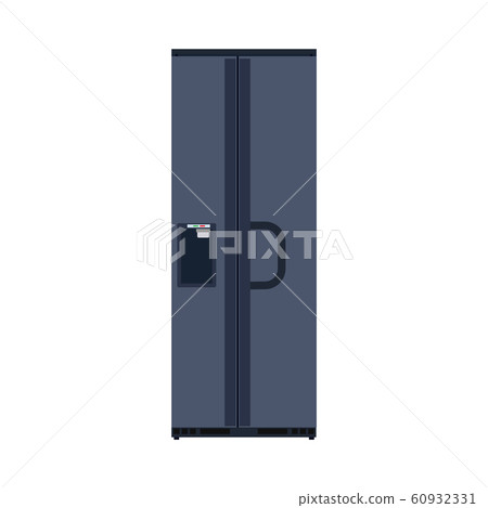 Kitchen fridge vector icon food appliance. Kitchen fridge vector icon food appliance. 60932331