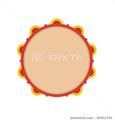 tambourine instrument vector icon illustration 60932356