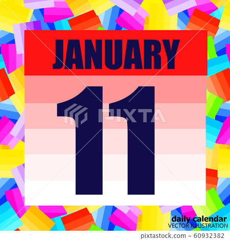 January 11 icon. For planning important day. Banner for holidays and special days. Vector. January 11 icon. For planning important day. Banner for holidays and special days. Vector. 60932382