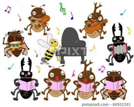 Insects' concert - Stock Illustration [60932581] - PIXTA