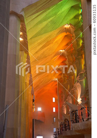 Sagrada Familia indoor stained glass 60933135