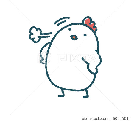 Loose chickens are full of confidence 60935011