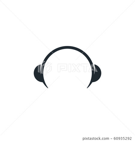 Headphones flat icon music symbol Headphones flat icon music symbol 60935292
