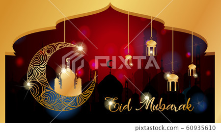 Background design for Muslim festival Eid Mubarak Background design for Muslim festival Eid Mubarak 60935610