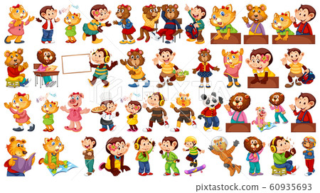Animals acting in human-like actions and poses Animals acting in human-like actions and poses 60935693